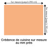 Crédence de cuisine orange pêche sur mesure. Livraison gratuite !