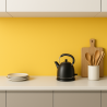 Crédence de cuisine jaune poussin sur mesure. Livraison gratuite !