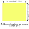 Crédence de cuisine jaune clair sur mesure. Livraison gratuite !