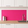 Crédence de cuisine rose fushia sur mesure. Livraison gratuite !