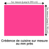 Crédence de cuisine rose fushia sur mesure. Livraison gratuite !