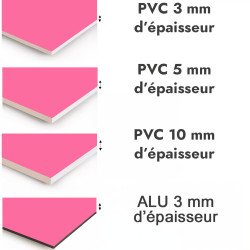 Crédence de cuisine rose sur mesure. Livraison gratuite !
