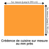 Crédence de cuisine orange mandarine sur mesure. Livraison gratuite !