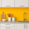 Crédence de cuisine orange clair sur mesure. Livraison gratuite !