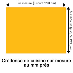 Crédence de cuisine orange clair sur mesure. Livraison gratuite !