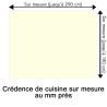 Crédence de cuisine blanc cassé sur mesure. Livraison gratuite !