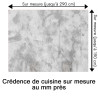 Crédence cuisine motif béton brut sur mesure au mm près