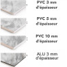 Crédence cuisine motif béton brut - PVC et ALU épaisseurs
