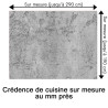 Crédence cuisine motif béton grunge sur mesure au mm près