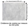 Crédence cuisine motif béton lissé sur mesure au mm près