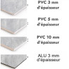 Crédence cuisine motif béton lissé - PVC et ALU épaisseurs