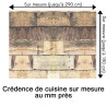 Crédence cuisine motif bois rustique sur mesure au mm près