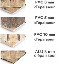 Crédence cuisine motif bois rustique - PVC et ALU épaisseurs