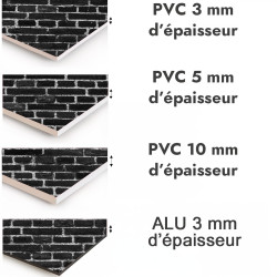 Crédence cuisine motif briques noires - PVC et ALU épaisseurs