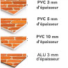 Crédence cuisine motif briques rouges - PVC et ALU épaisseurs