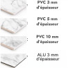 Crédence cuisine motif marbre blanc et gris clair - PVC et ALU épaisseurs